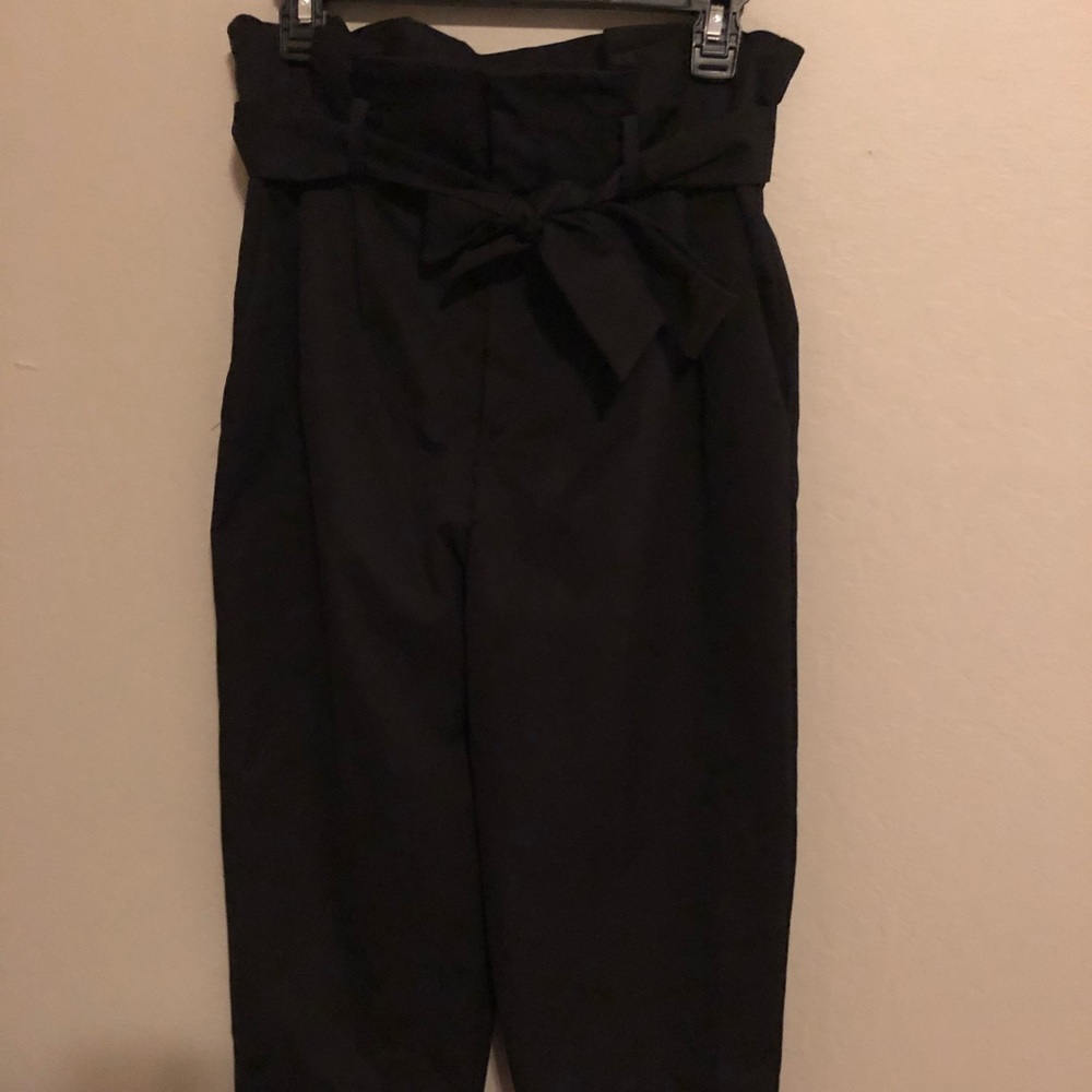 High waisted, full length slacks with tie